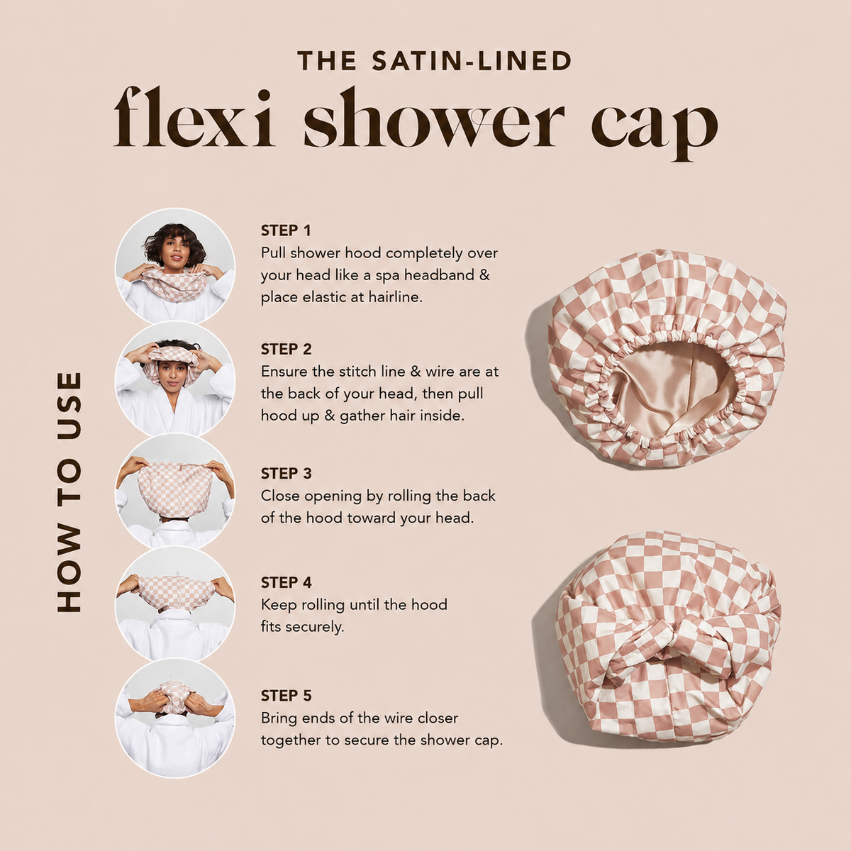 DEGACE™ PREMIUM Flexi Shower Cap