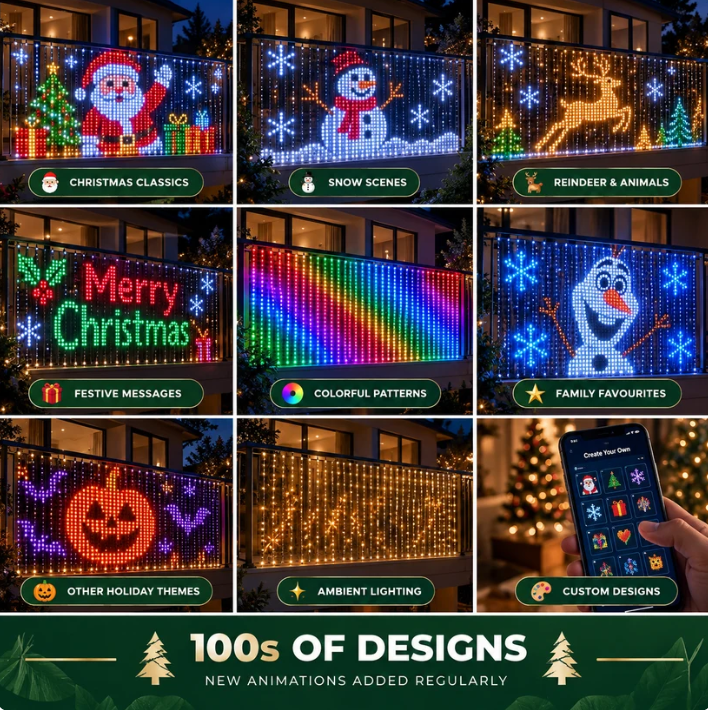 Degace™ Smart Animated Christmas Balcony Lights