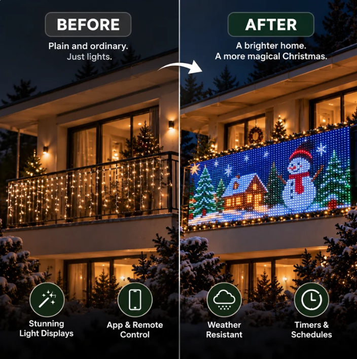 Degace™ Smart Animated Christmas Balcony Lights
